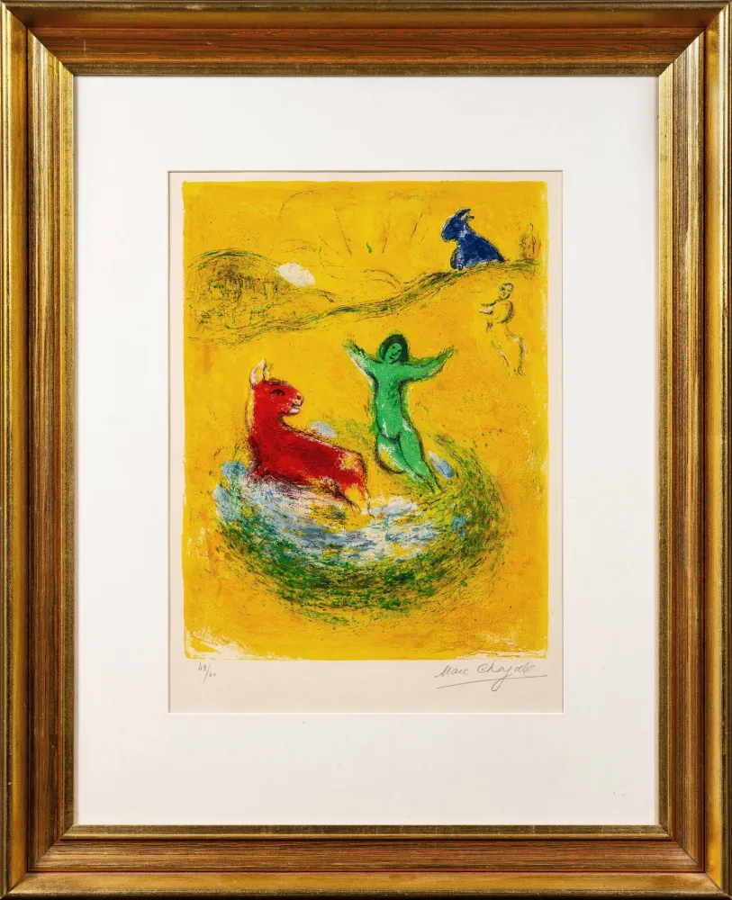 Litografia Chagall - Le piège à loups (The Wolf Trap)