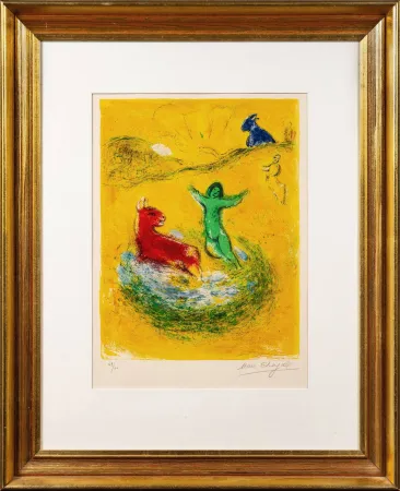 Litografia Chagall - Le piège à loups (The Wolf Trap)