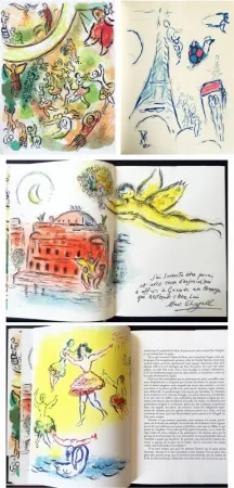 Livro Ilustrado Chagall - LE PLAFOND DE L'OPERA DE PARIS. Lithographie originale de Marc Chagall (1965).