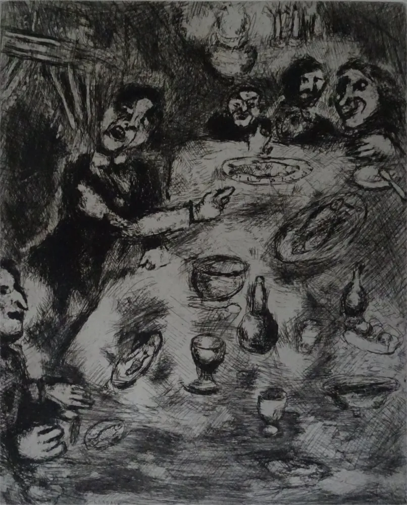 Água-Forte Chagall - Le Rieur et les Poissons