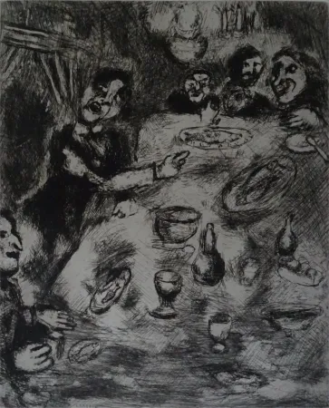 Água-Forte Chagall - Le Rieur et les Poissons