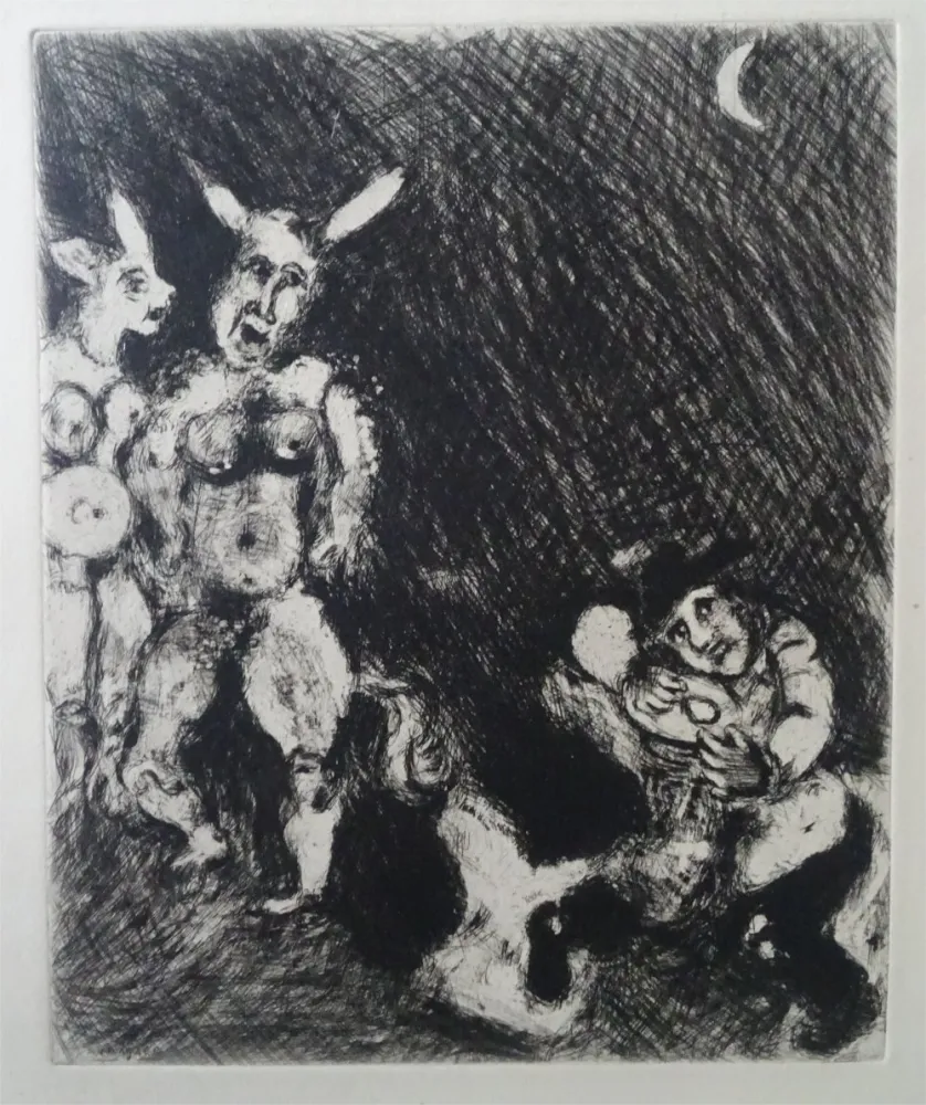 Água-Forte Chagall - Le Satyr et le passant