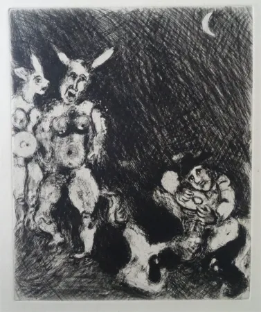 Água-Forte Chagall - Le Satyr et le passant