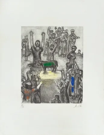 Água-Forte Chagall - Le Veau d’Or