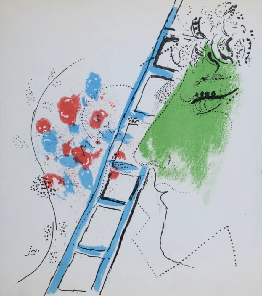 Litografia Chagall - L'échelle