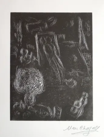 Linogravura Chagall - L'envol