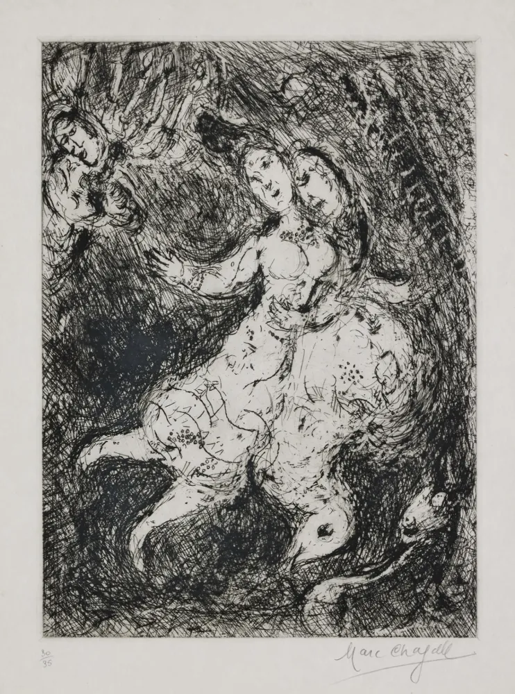 Gravura Chagall - L'envolée
