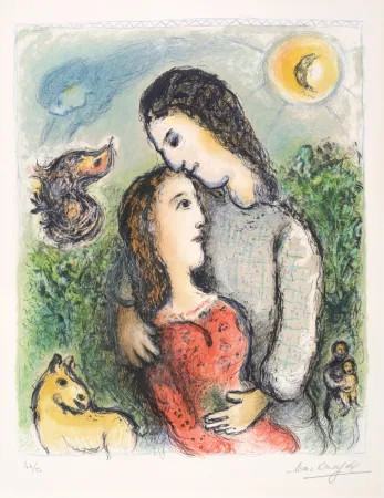 Litografia Chagall - Les Adolescents