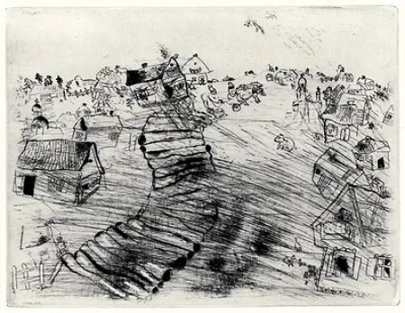 Água-Forte Chagall - Les Ames Mortes