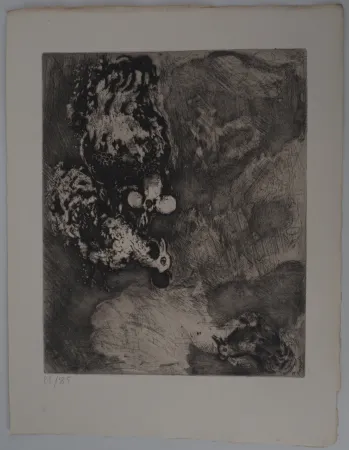 Gravura Chagall - Les deux coqs
