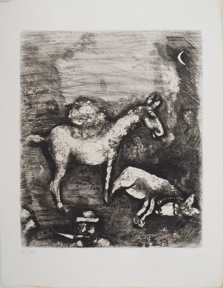 Gravura Chagall - Les deux mulets