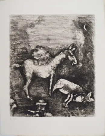 Gravura Chagall - Les deux mulets