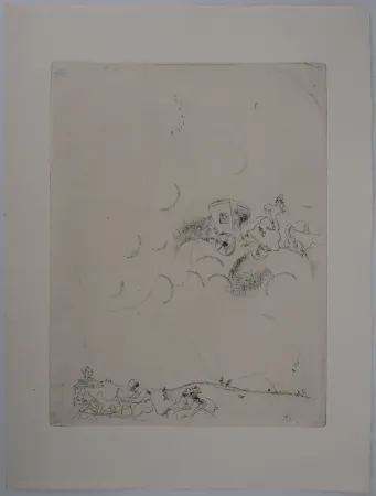 Gravura Chagall - Les rêves de Tchitchikov