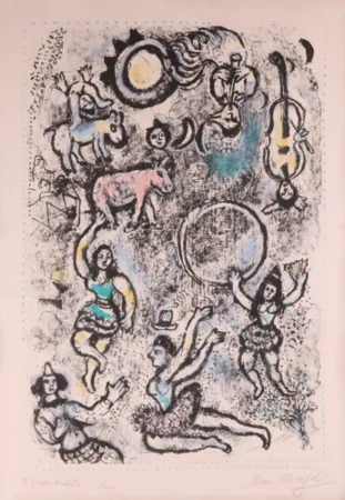 Litografia Chagall - Les Saltimbanques
