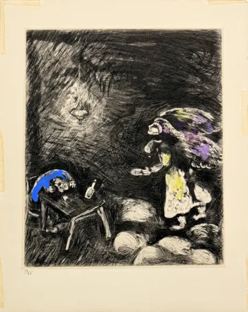 Água-Forte Chagall - L'Ivrogne et sa Femme