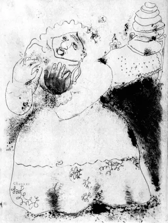 Água-Forte Chagall - Madame Korobotchka