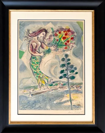 Litografia Chagall - Marc Chagall (1887–1985) - Sirène au pin - Color lithograph on Arches paper - 1967