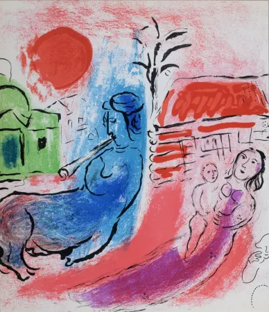 Litografia Chagall - Maternité au Centaure
