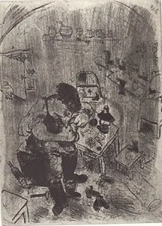 Água-Forte Chagall - Maxime Teliatnikov, Savetier