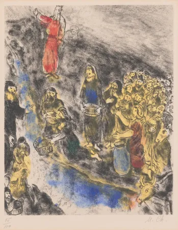Múltiplo Chagall - Moïse fait jaillir l'eau du rocher, from La Bible