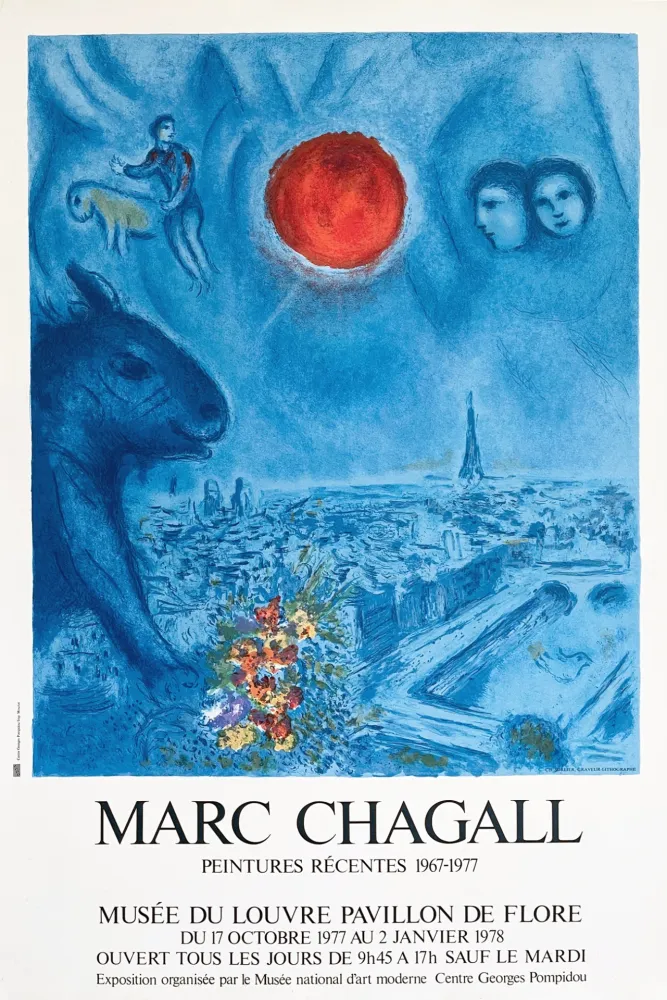 Cartaz Chagall - Oeuvres récentes 1967-1977