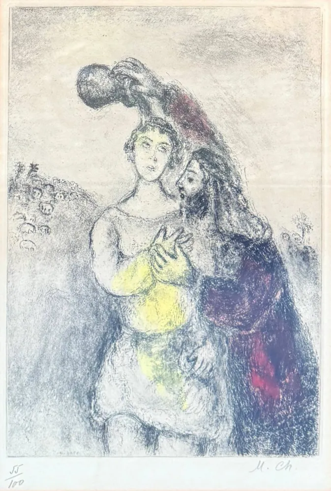 Gravura Chagall - Onction de Saül