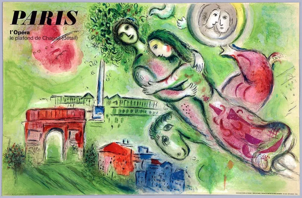 Cartaz Chagall - PARIS, L'OPÉRA. le Plafond de Chagall (1964)