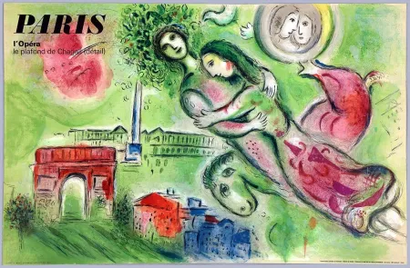 Cartaz Chagall - PARIS, L'OPÉRA. le Plafond de Chagall (1964)