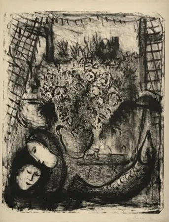Litografia Chagall - Paysage