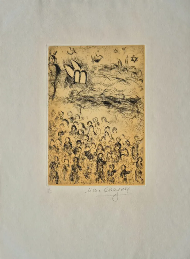 Água-Forte E Água-Tinta Chagall - Plate 26, from Psalms of David