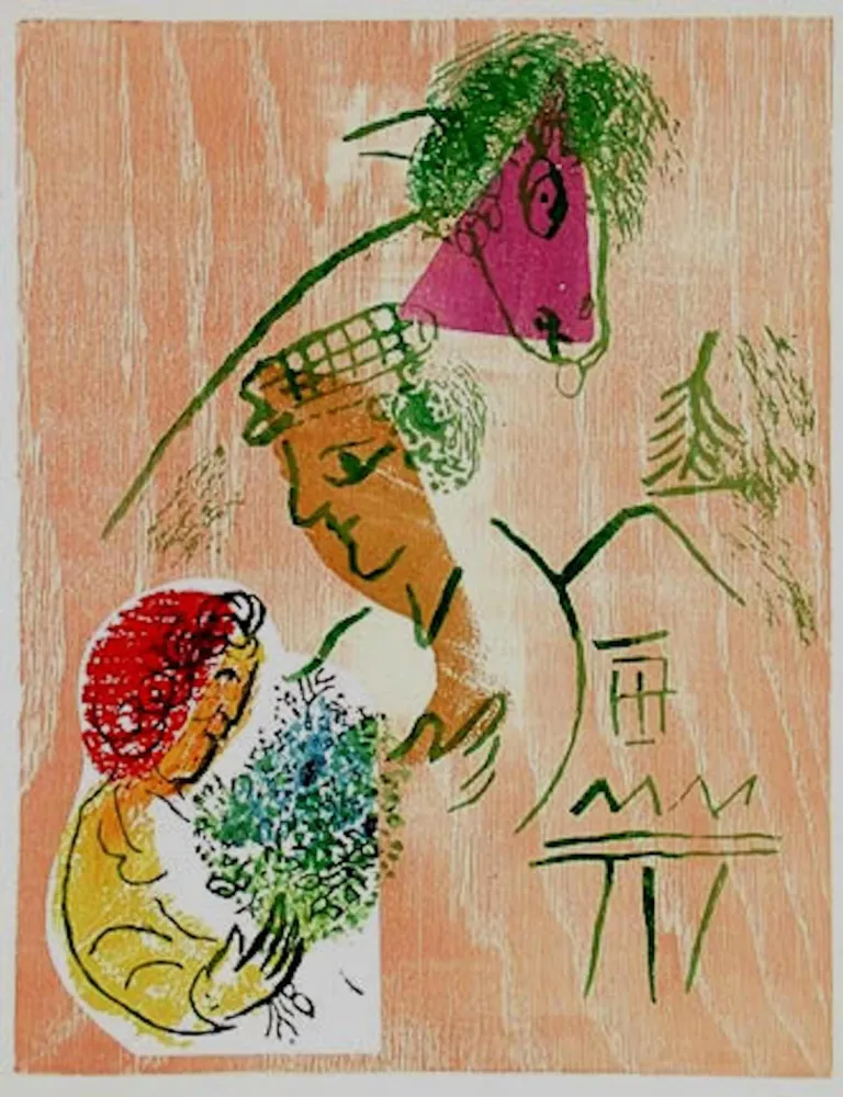 Xilogravura Chagall - Poemes of David (Psaumes de David)