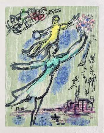 Xilogravura Chagall - Poèmes, Planche IX