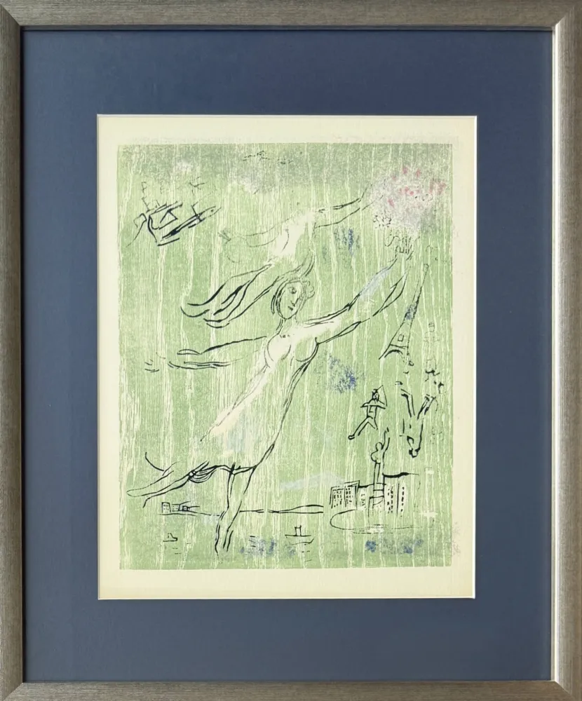 Xilogravura Chagall - Poèmes, Planche IX (trial proof)