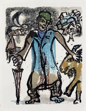 Xilogravura Chagall - Poèmes, Planche XVII