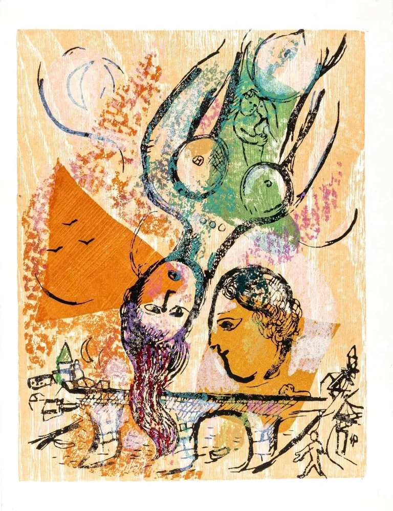 Xilogravura Chagall - Poèmes, Planche XXIV