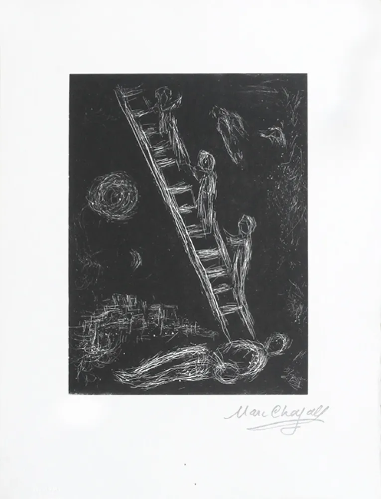 Linogravura Chagall - Pour Vava, planche 3
