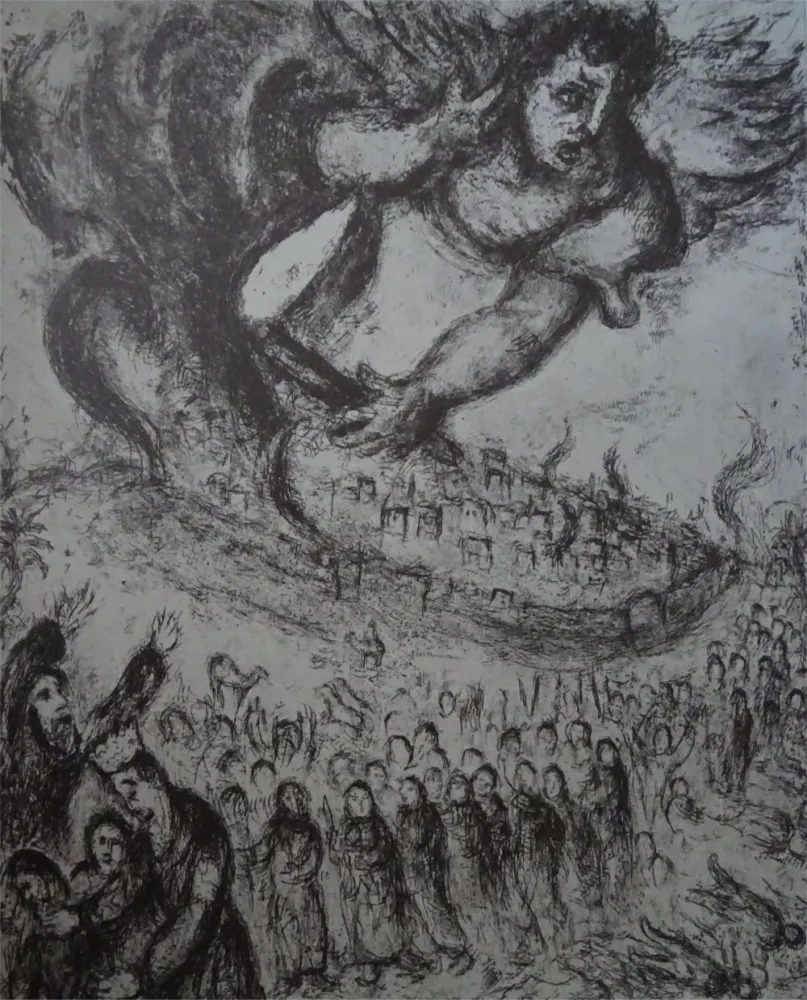 Água-Forte Chagall - Prise de Jerusalem