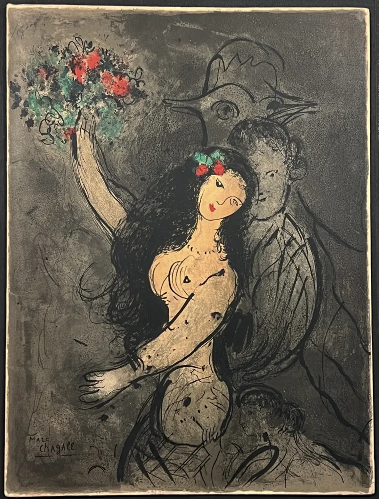 Litografia Chagall - Programme Soirée Château de Versailles le jeudi 30 mai 1963