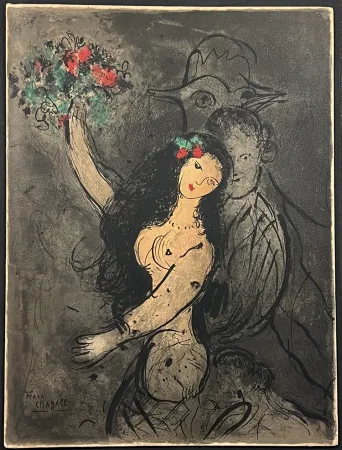 Litografia Chagall - Programme Soirée Château de Versailles le jeudi 30 mai 1963