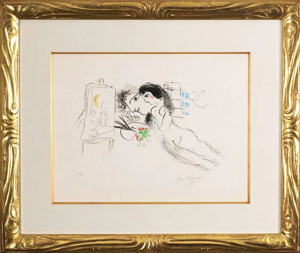 Litografia Chagall - Rêve familier (Familiar Dream)