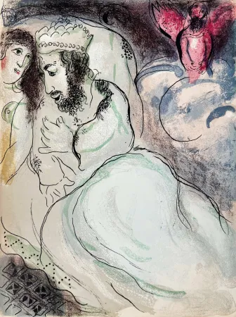Litografia Chagall - Sarah And Abimelech