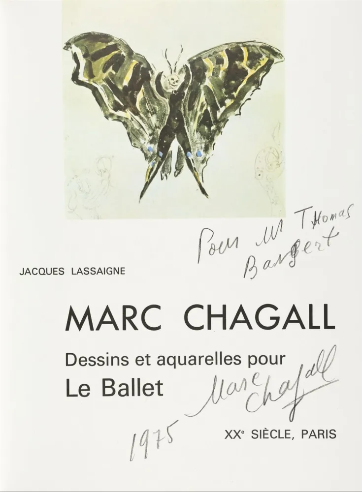 Livro Ilustrado Chagall - Signed & Dedicated - Dessins et aquarelles pour Le Ballet 