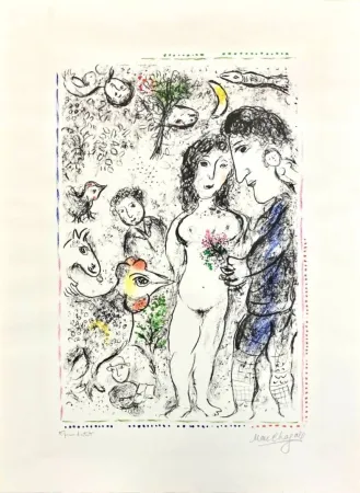 Litografia Chagall - Souvenance d'un printemps (Recollections of a Spring)