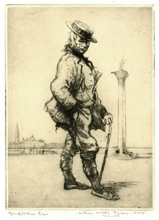 Água-Forte Chahine - Antonio Vecchio Tiziano, Venise