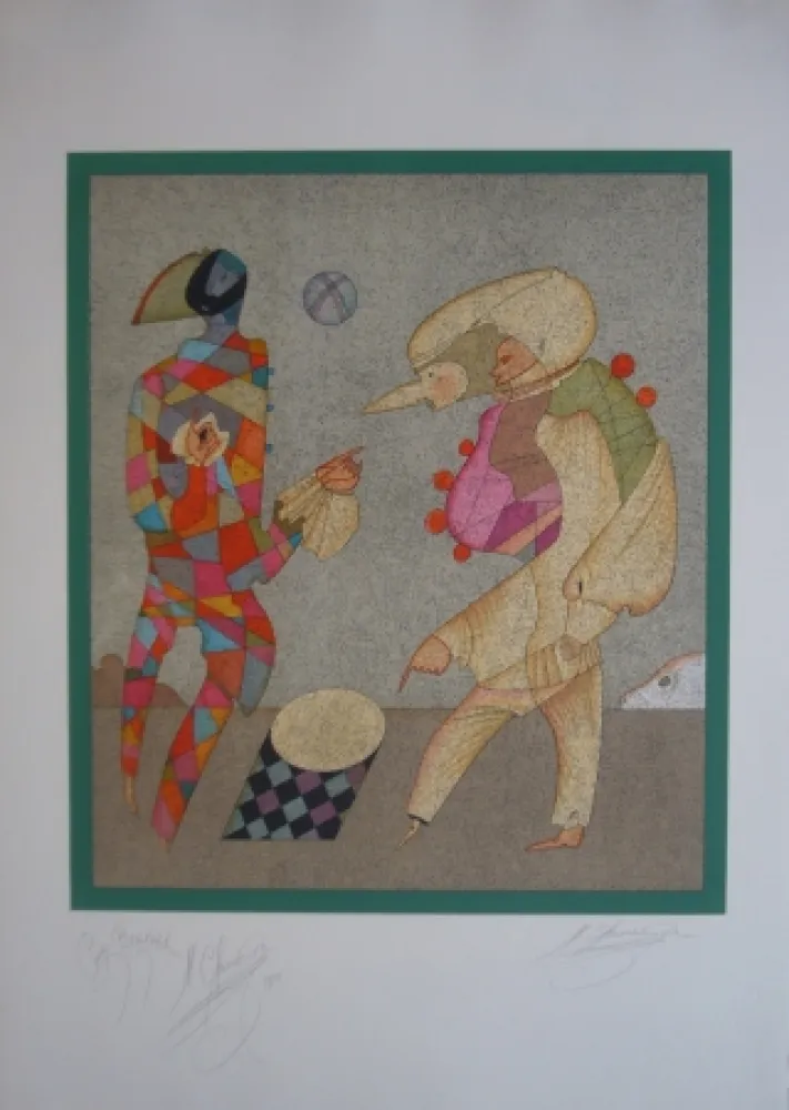 Litografia Chemiakin - Carnaval