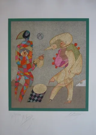 Litografia Chemiakin - Carnaval