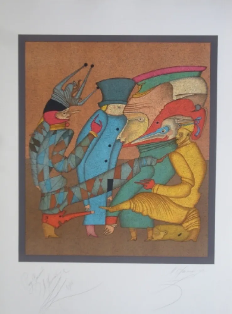 Litografia Chemiakin - Carnaval