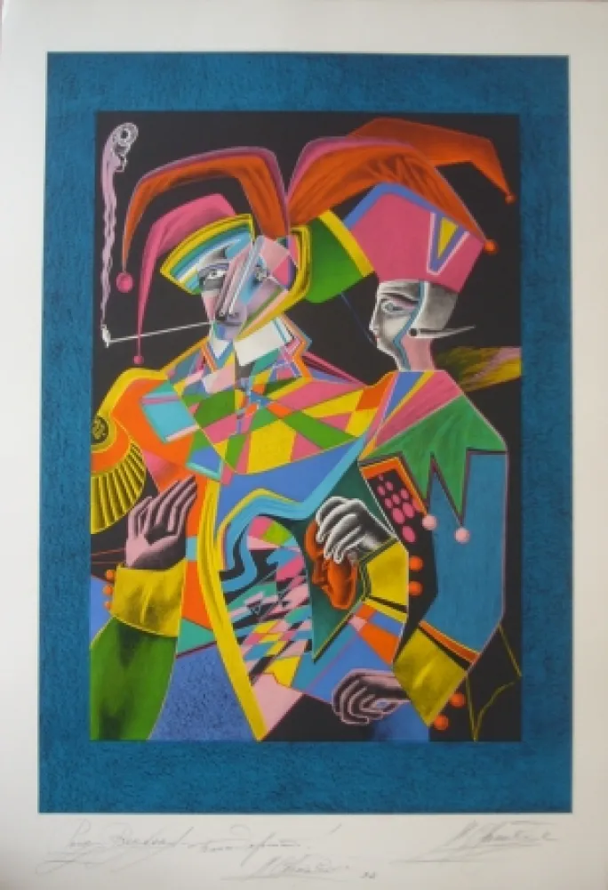 Litografia Chemiakin - Carnaval