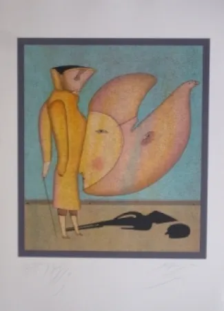 Litografia Chemiakin - Carnaval