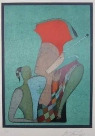 Litografia Chemiakin - Grand carnaval de Saint Petersbourg 2